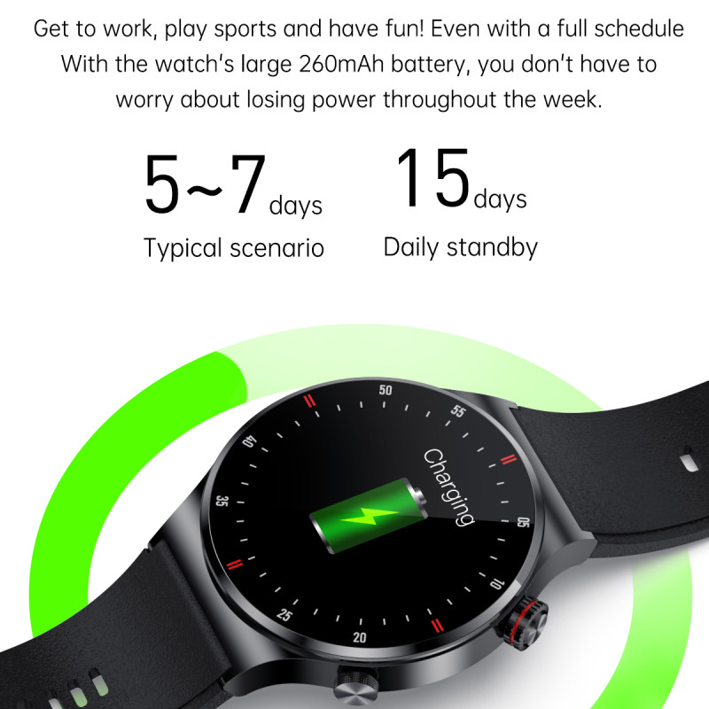 lige amoled display bluetooth call smart watch for unix gender