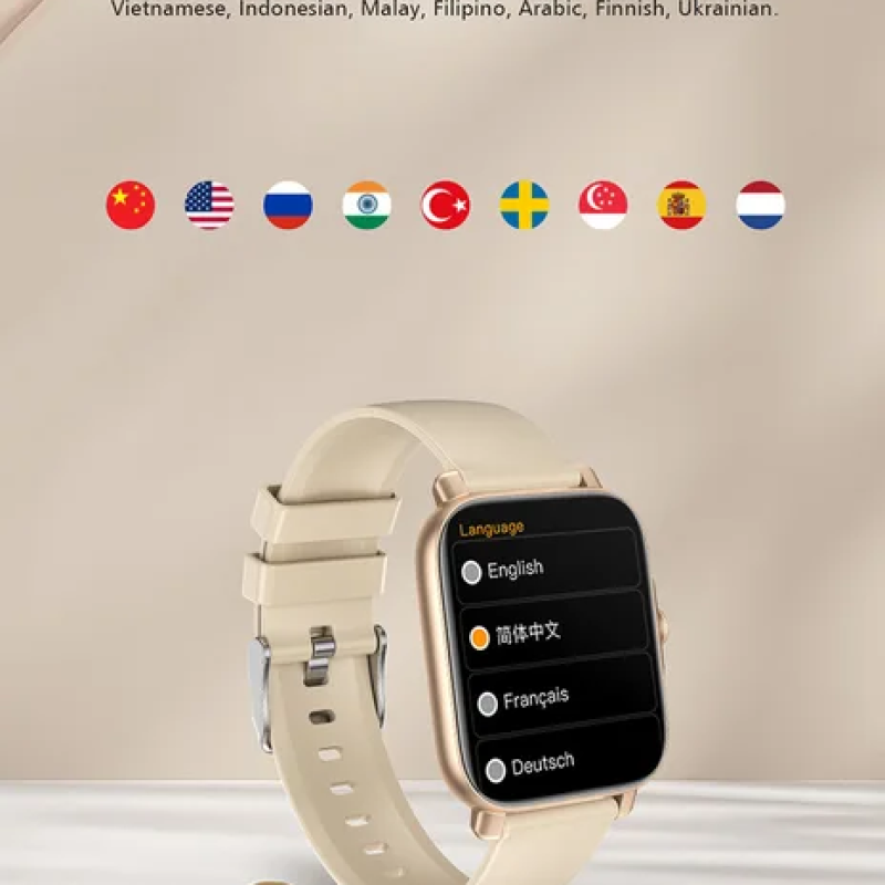 gt30 golden voice assistant smart watch for both gender