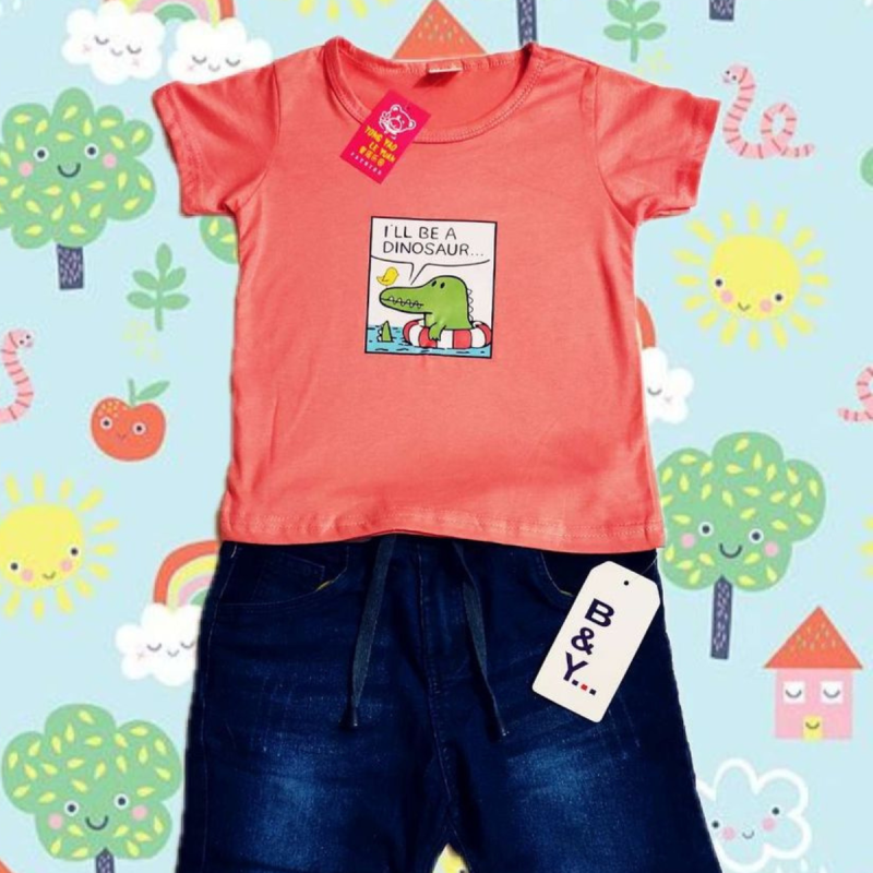pink tshirt set for baby boys