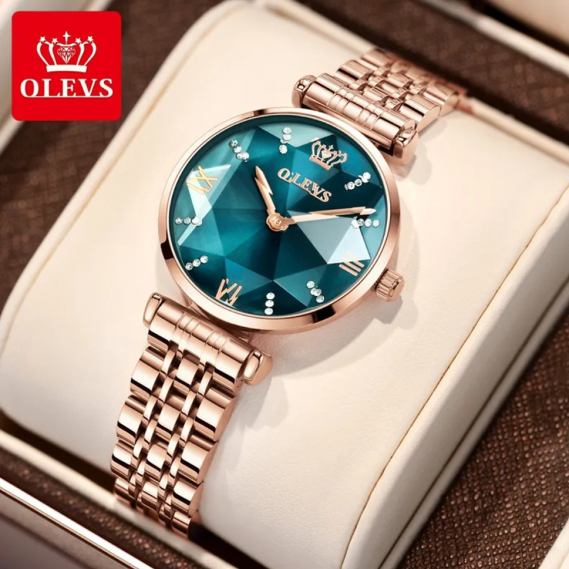 olevs diamond cad watch with 1 year warranty