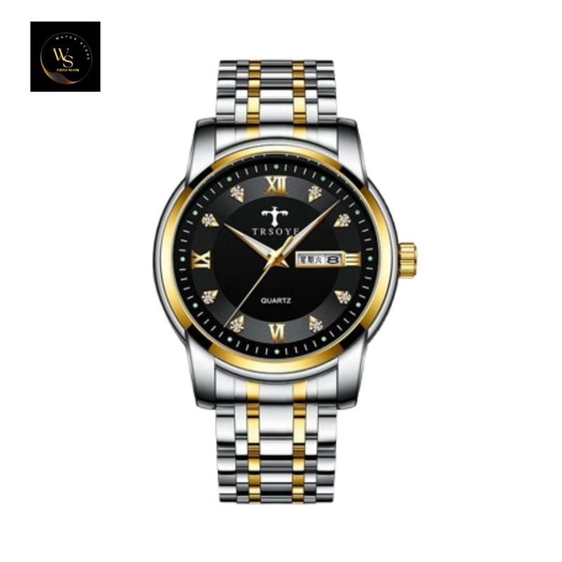 trsoye formal watch with calendar