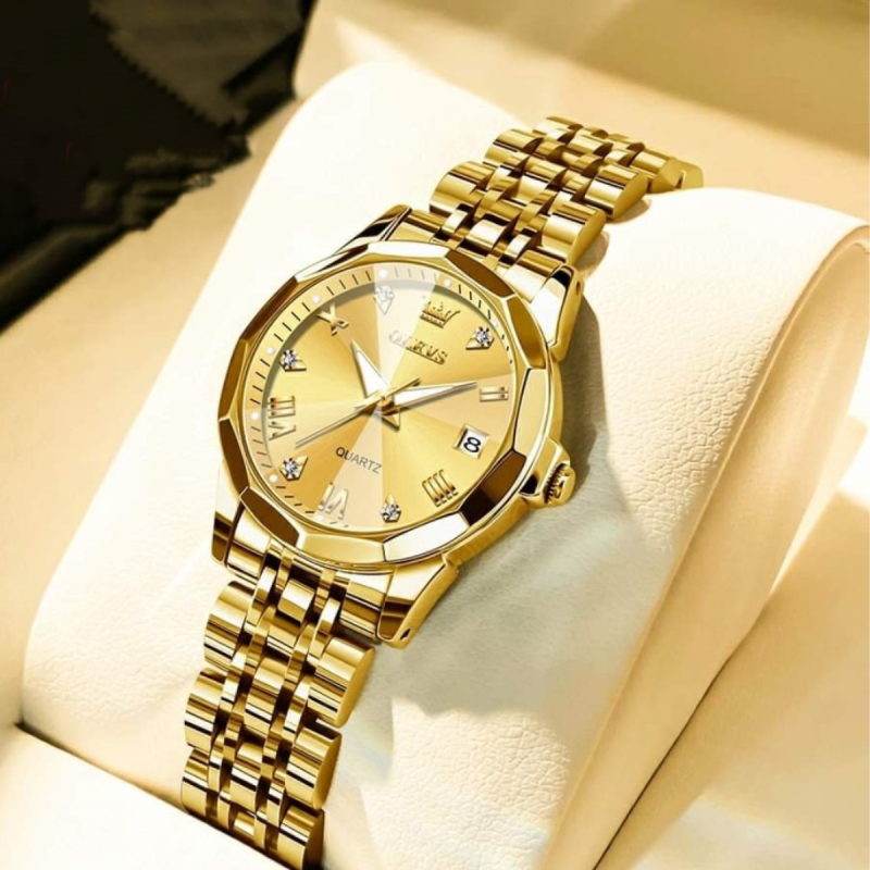 olevs diamond cad watch for ladies fashion