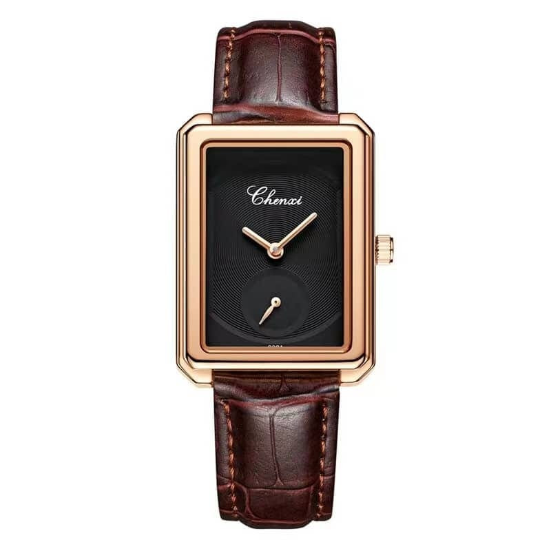 090 chenxi leather strap ladies watch for formal wear