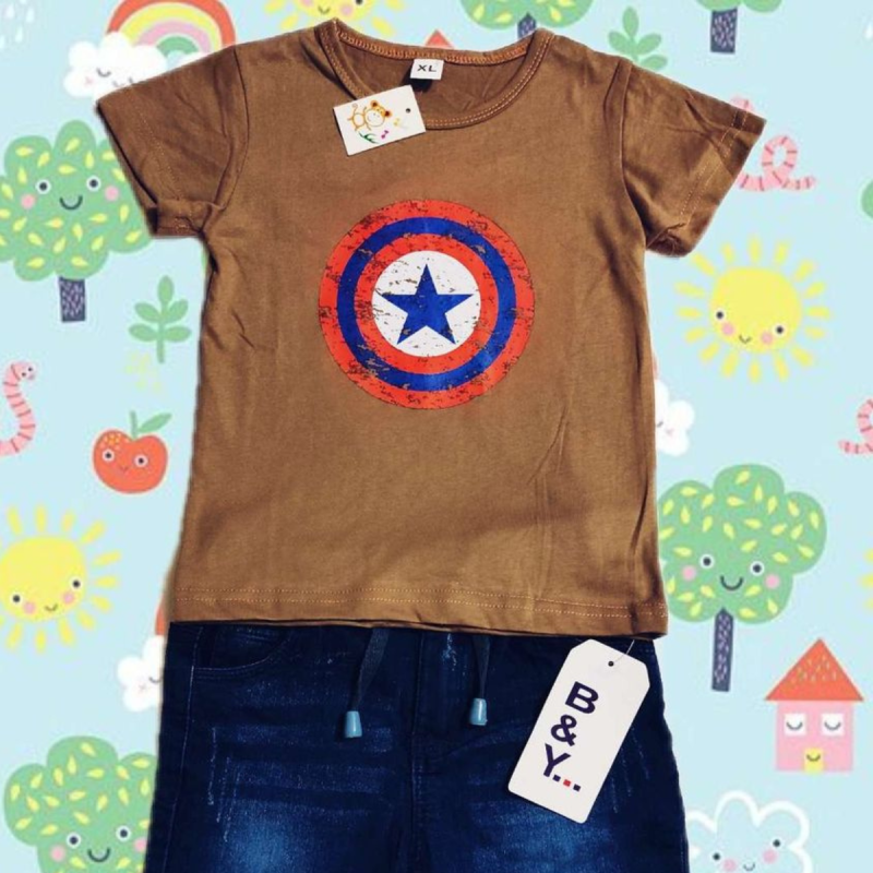 dark coffee baby boy tshirt set