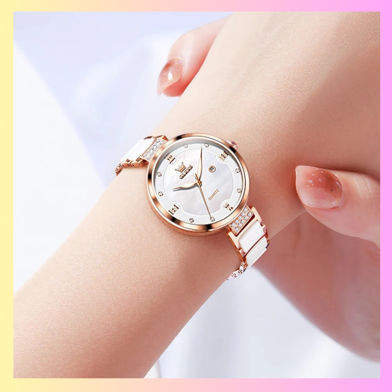 5589 olevs ceramic watch for ladies fashion
