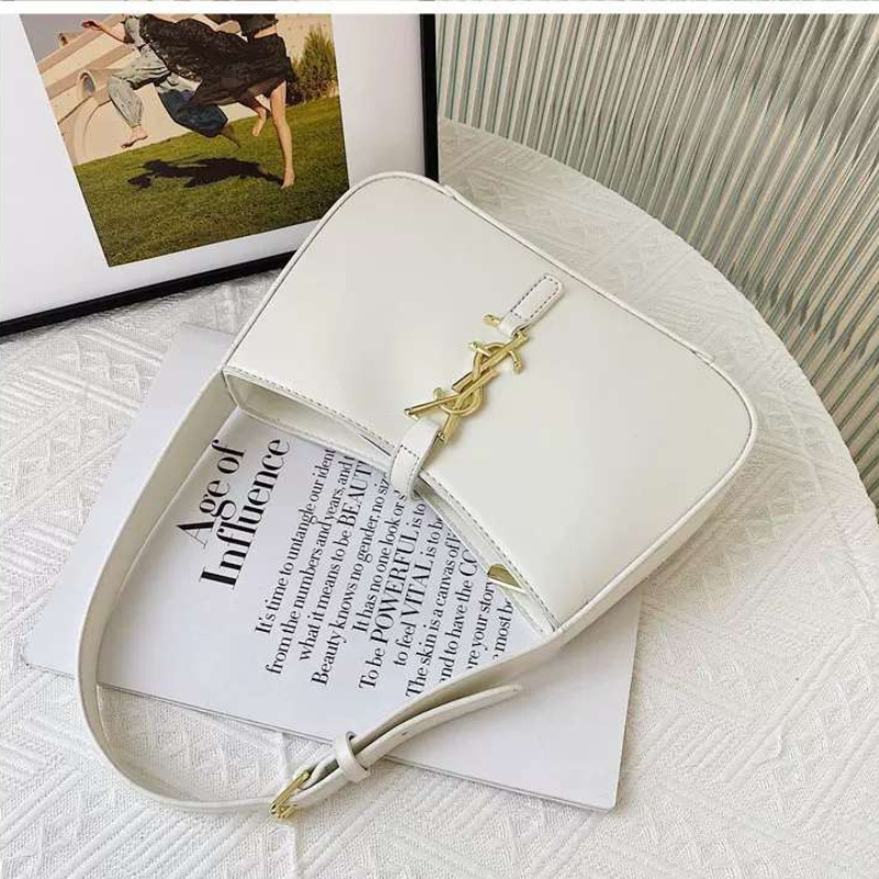 white color matte leather ladies bag for outing