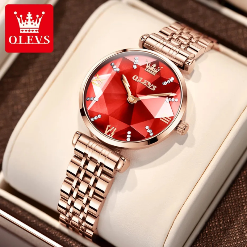 6642 red diamond cad watch for ladies