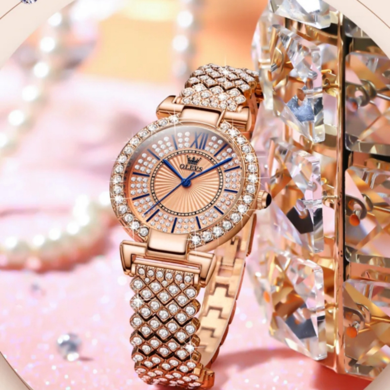 9942 olevs ladies party wear waterproof watch