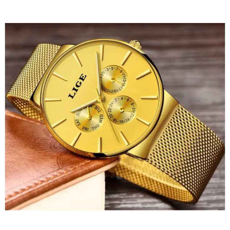 LG9868 thin dial lige watch for men