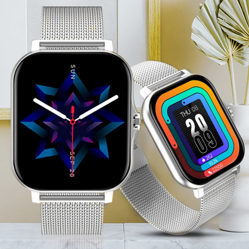 GT20 silver calling smart watch + free extra strap