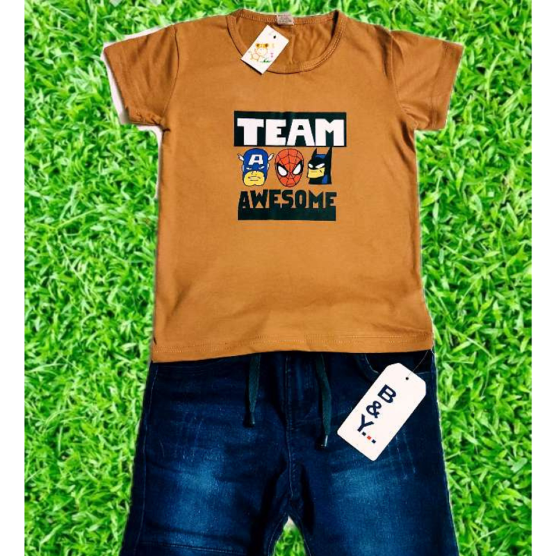 kids outgoing tshirt set