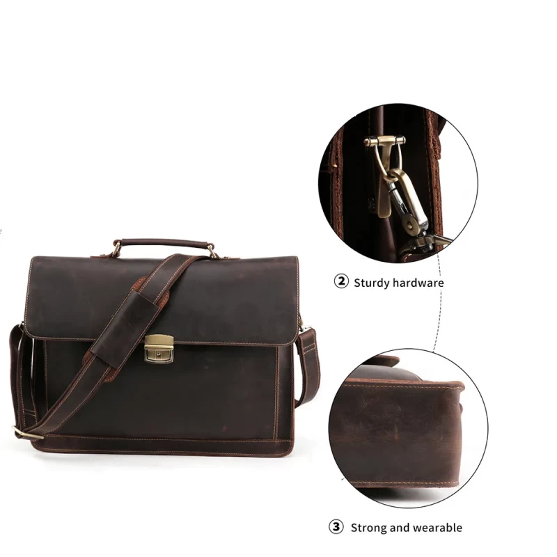 genuine leather bag for men's fashion