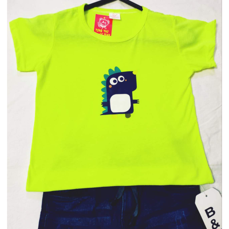 parrot green baby boys tshirt set