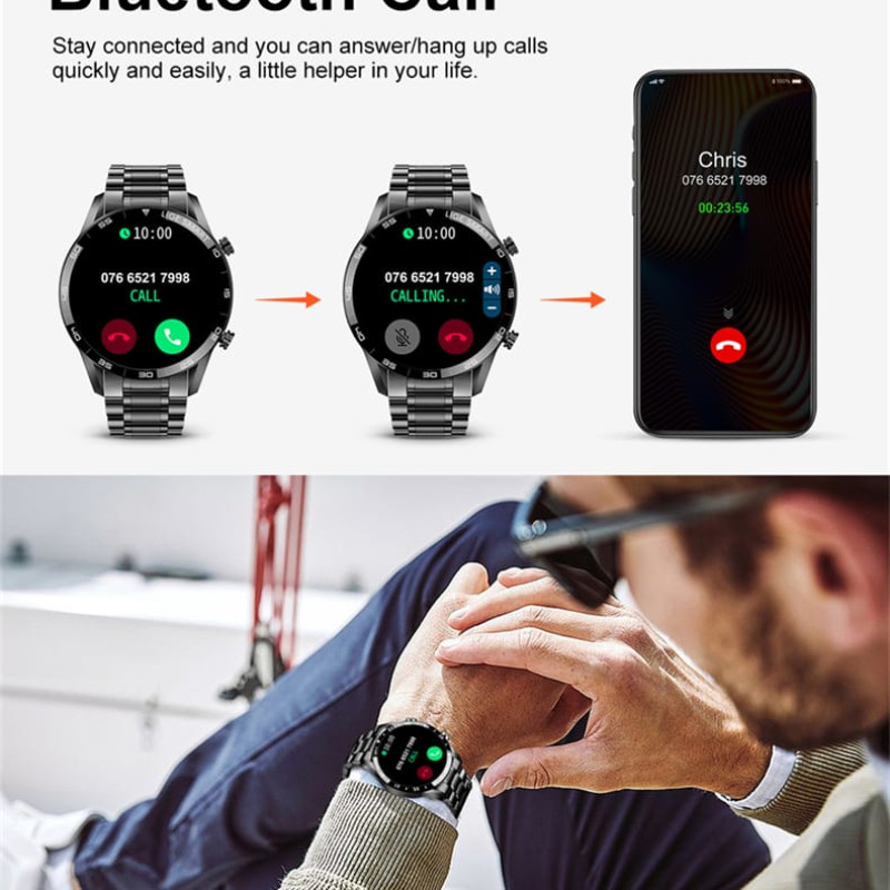 New Smart Watch Men Bluetooth Call Watch IP67 Waterproof Sports Fitness Watch