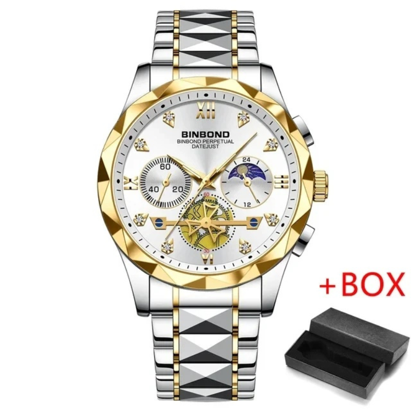 binbond hollow machinery design watch for men