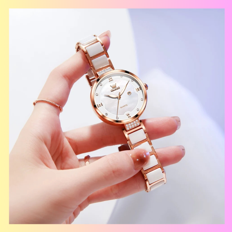 5589 olevs ceramic watch for ladies fashion