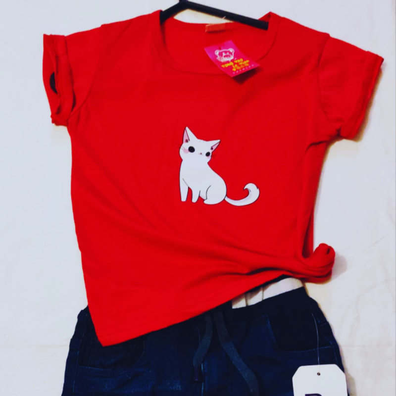 soft cotton baby t-shirt set for 3-7 years kids