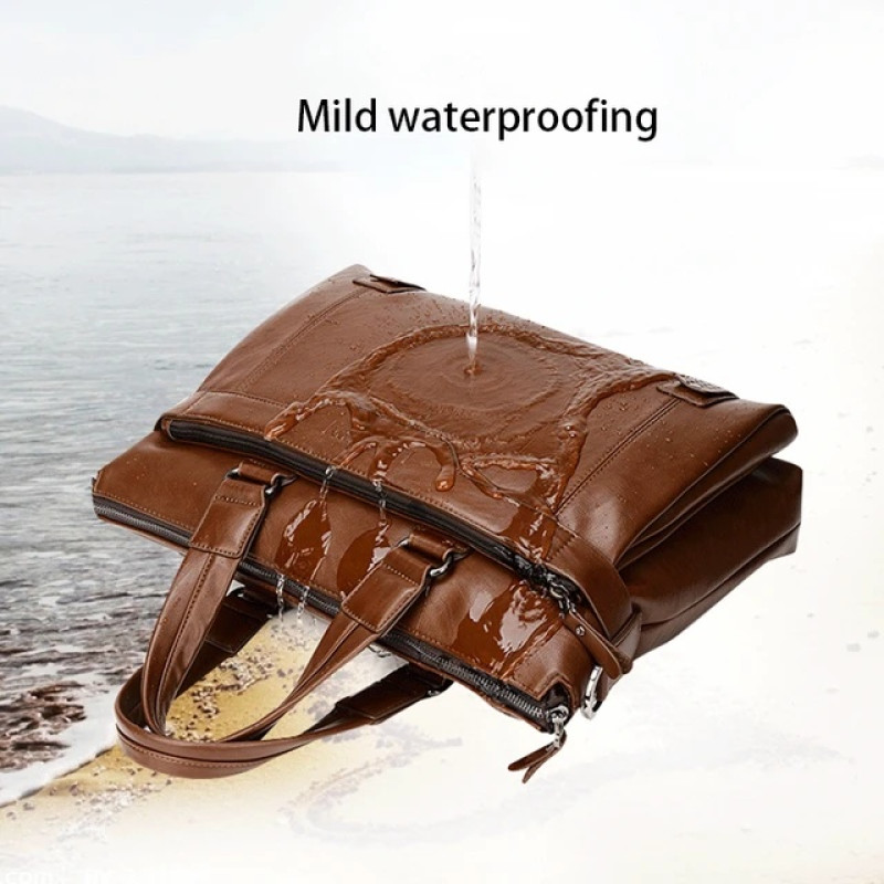 cow leather laptop bag for men