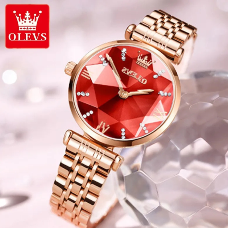 6642 red diamond cad watch for ladies