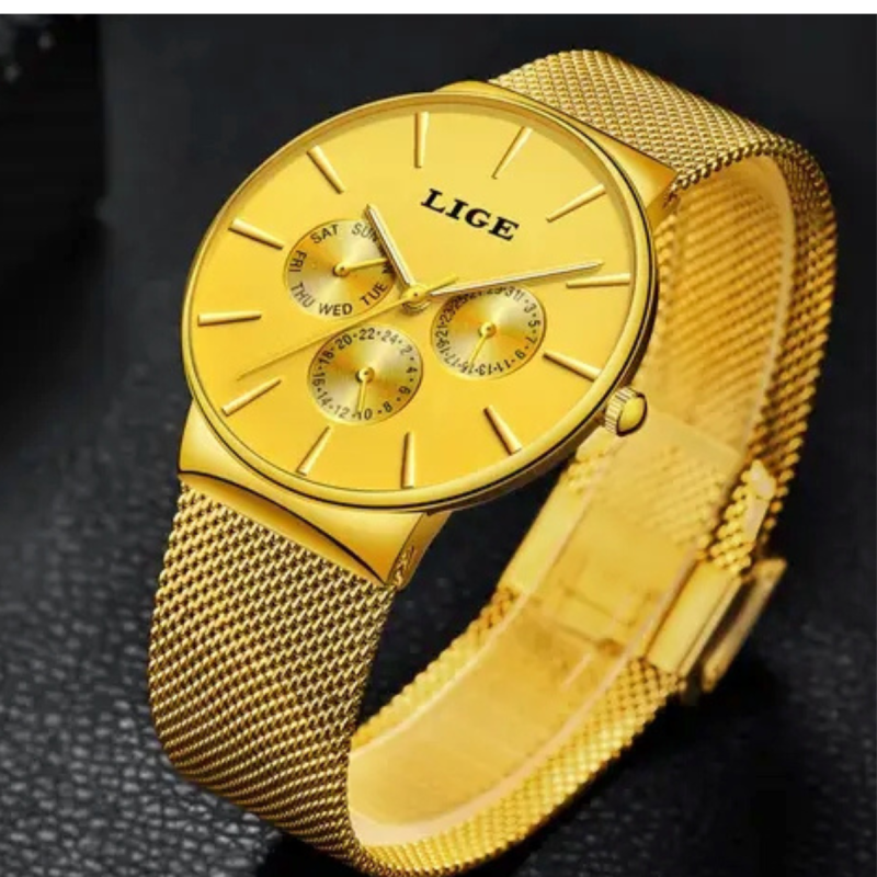 LG9868 thin dial lige watch for men