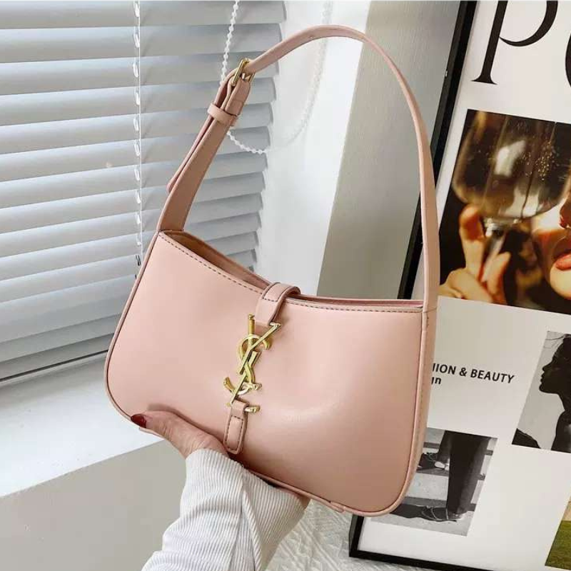 Nude color ladies matte leather fashion bag