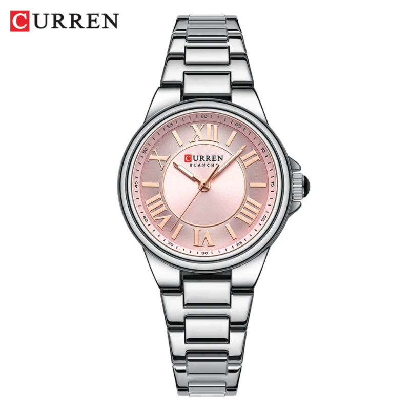 curren 9091 silver pink ladies watch for corporate wear