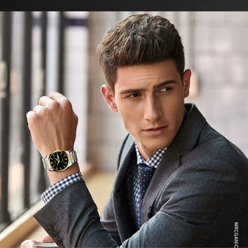 trsoye formal watch with calendar