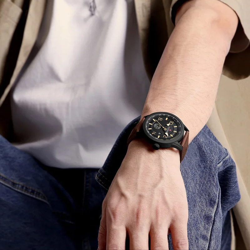 NF9229 NAVIFORCE Fashion  brown and black