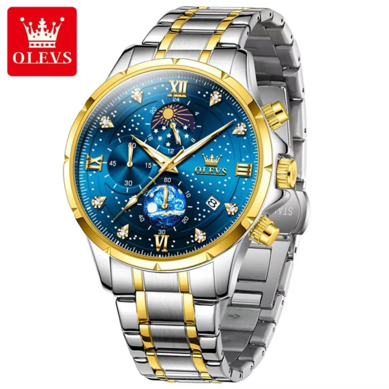 OLEVS-9807 blue watch