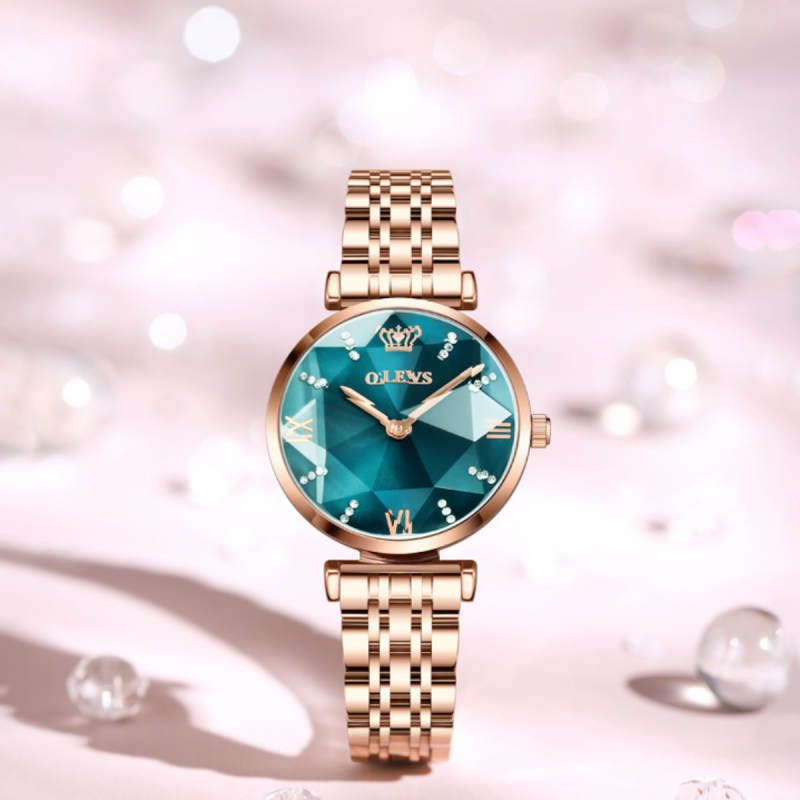 olevs diamond cad watch with 1 year warranty