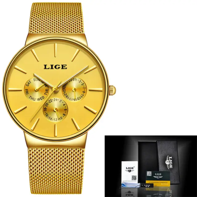 LG9868 thin dial lige watch for men