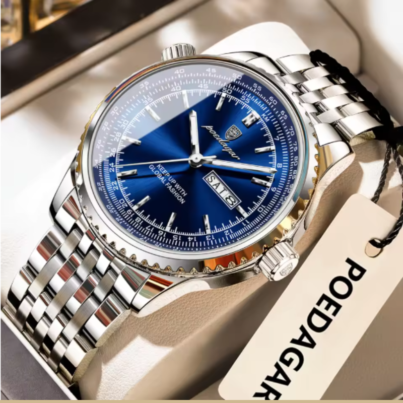 Poedagar-673 rose gold formal watch for men