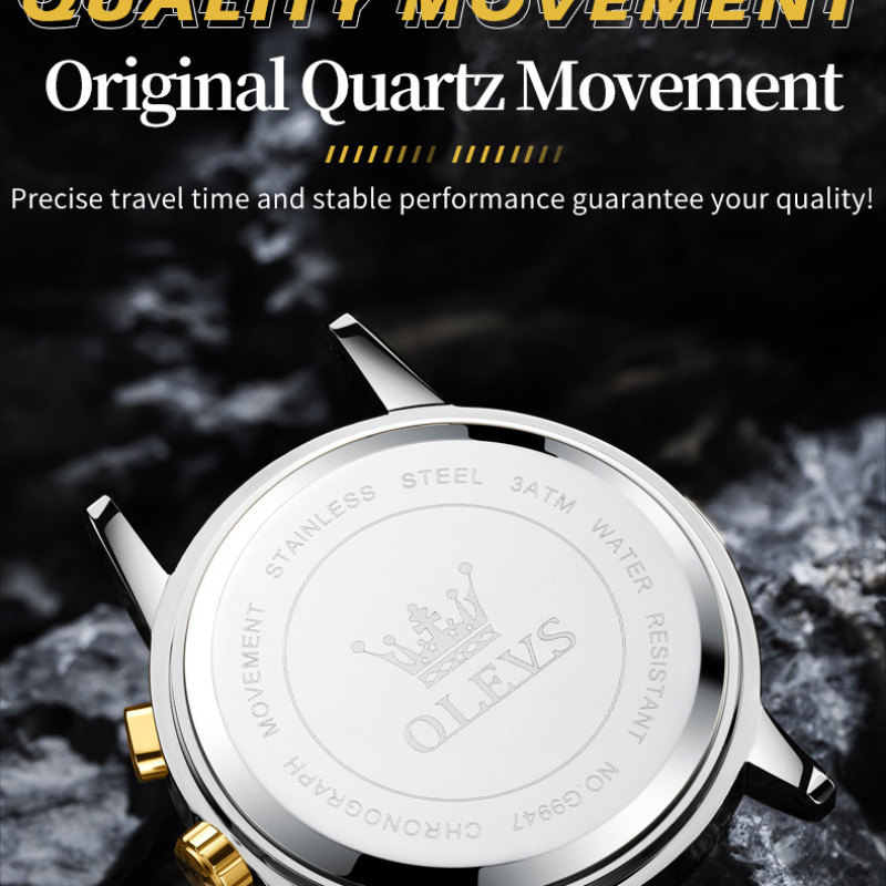 OLEVS 9947 Men's Luxury Watch Imitate Skeleton Watch