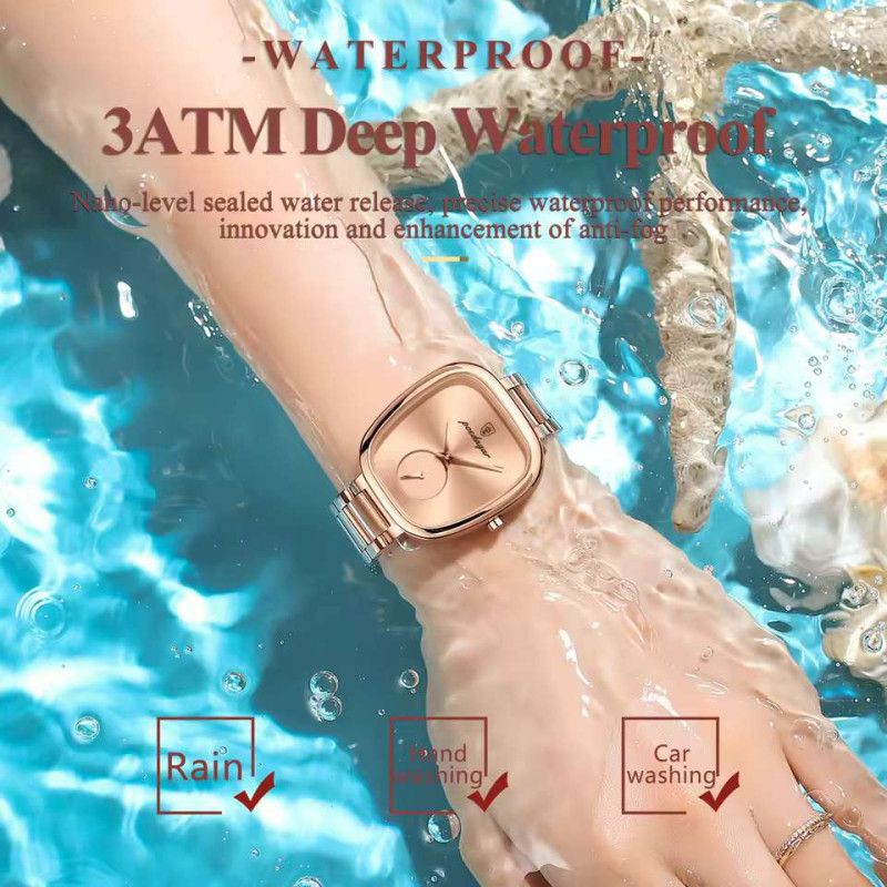 ladies waterproof watch with 1 year warranty