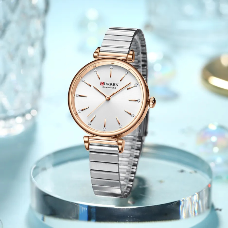 curren silver color ladies watch with waterproof facility