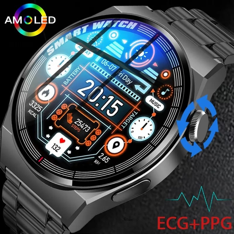 amoled display business smart watch for men
