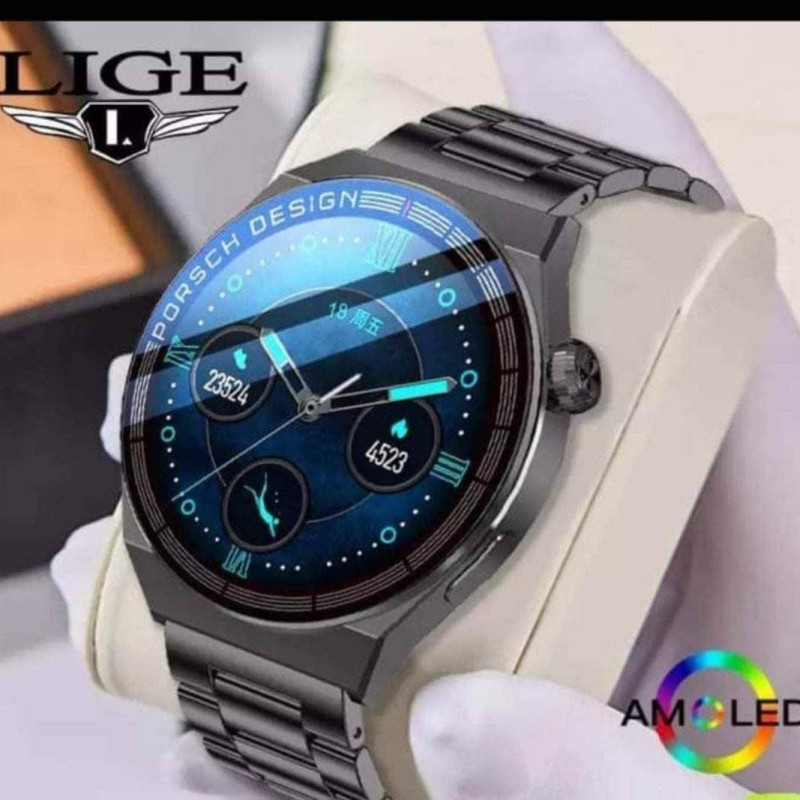 amoled display business smart watch for men