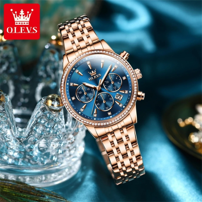 olevs active chronograph watch for ladies