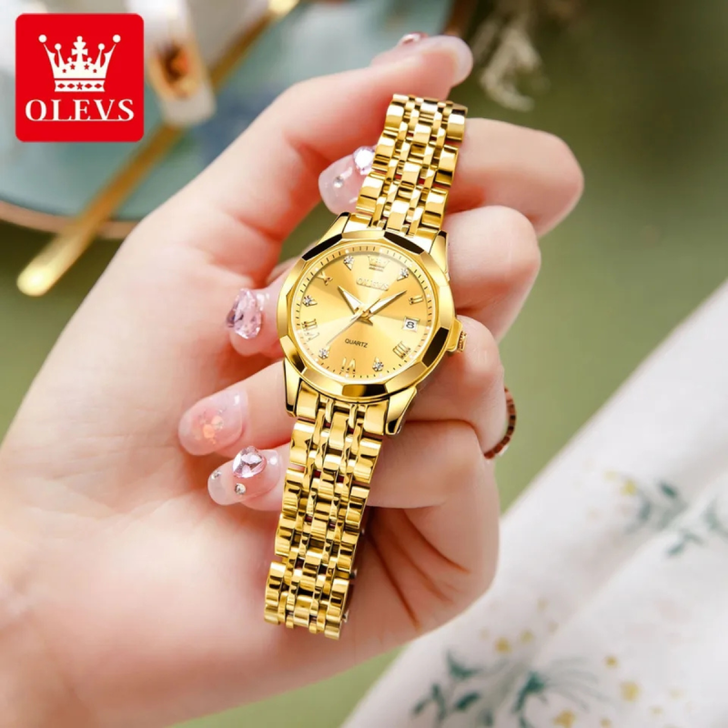 olevs diamond cad watch for ladies fashion
